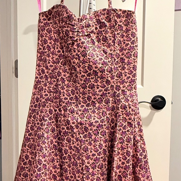 Betsey Johnson tiny calico floral lace-up dress - Picture 2 of 4